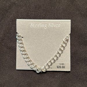 Sterling charm bracelet base